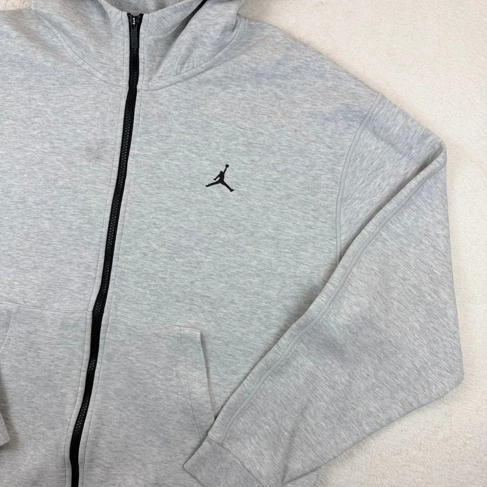 Jordan Sport Hoop Fleece Dri-Fit‎ Full-Zip Hoodie FV8602-050 Grey Sz Large